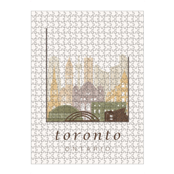 Puzzle Ravensburger "Toronto skyline rustic" artboxONE - Städte,Reise,Architektur,Kartografie