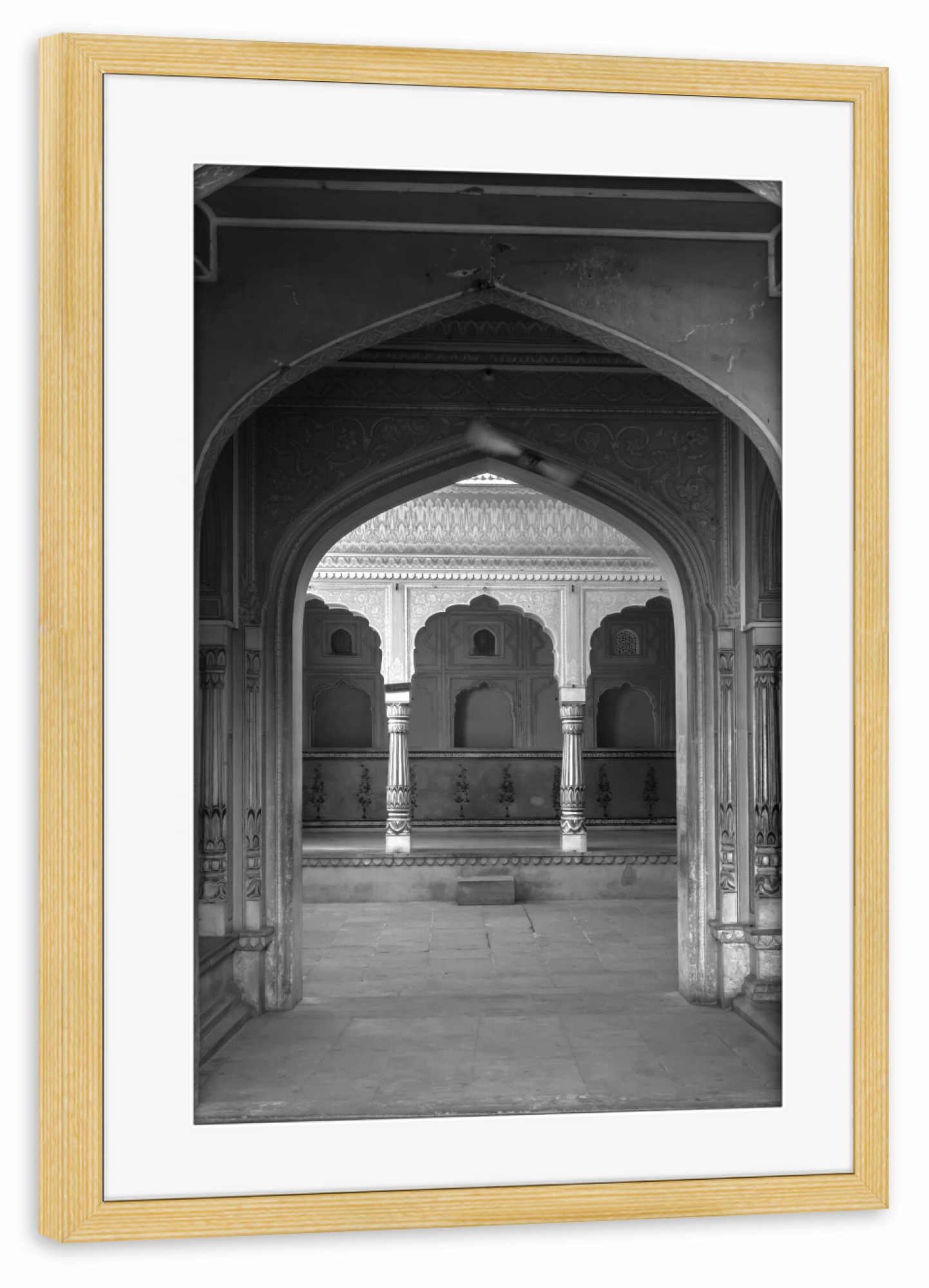 Poster mit Rahmen kiefer "India Pointed Arch" artboxONE - Reise,Architektur,Reise / Asien,Reise / Länder,Städte / Weitere