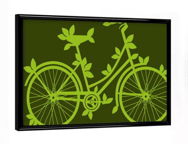 Poster mit schwarzem Rahmen "Floral Bike" artboxONE - Floral,Automobile