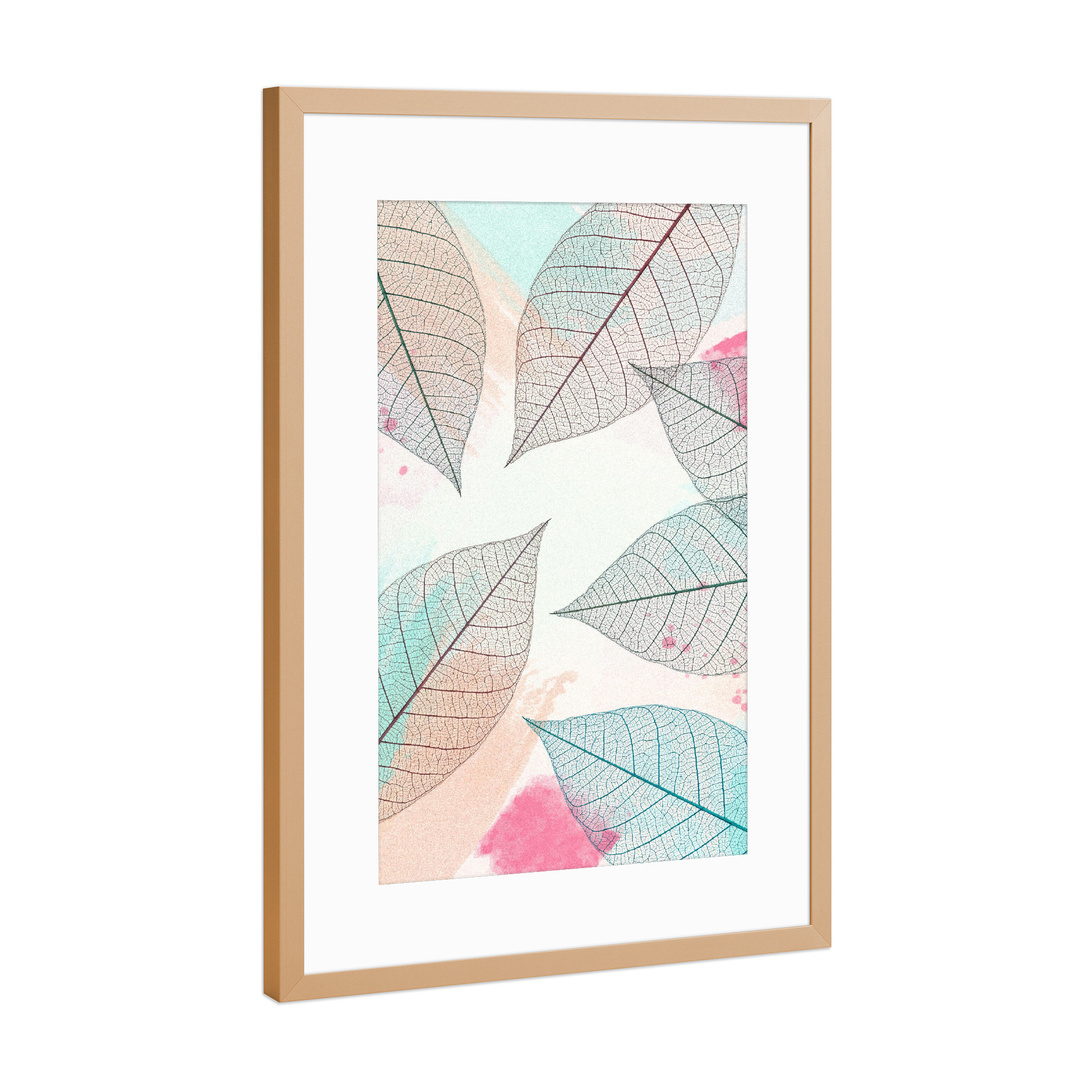 Poster mit Rahmen Kupfer "Transparent Leaves" artboxONE - Natur,Floral