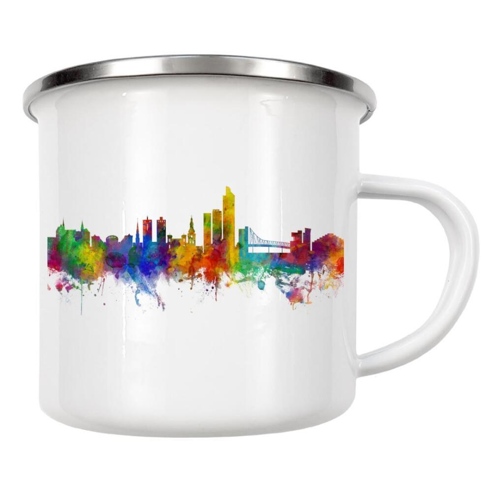 Emaille Tasse "Oslo Watercolor" artboxONE - Städte,Reise,Architektur