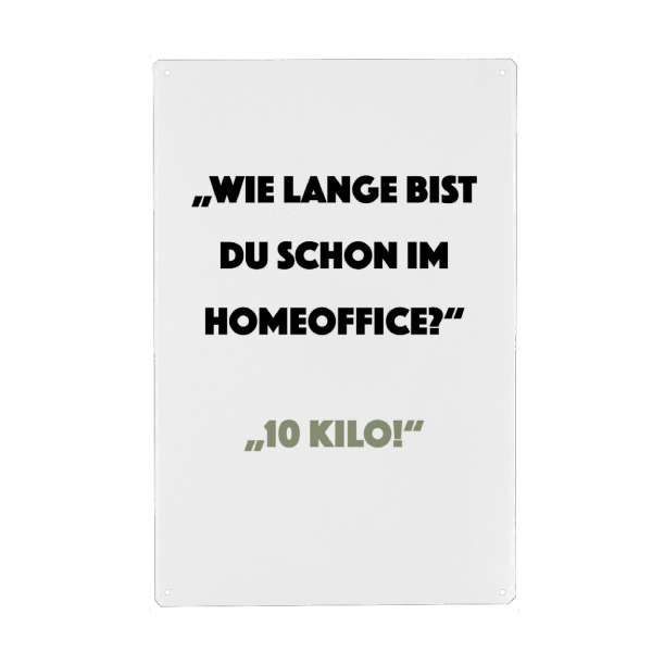 Holzbild "Wie lange im Home Office" artboxONE - Typografie,Menschen,Lustig