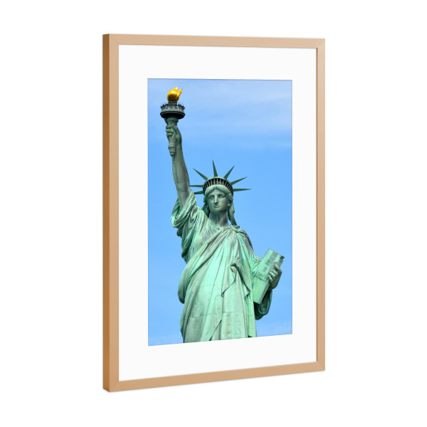 Poster mit Rahmen Kupfer "Statue of Liberty (New York City)" artboxONE - Städte / New York,Reise,Reise / Länder