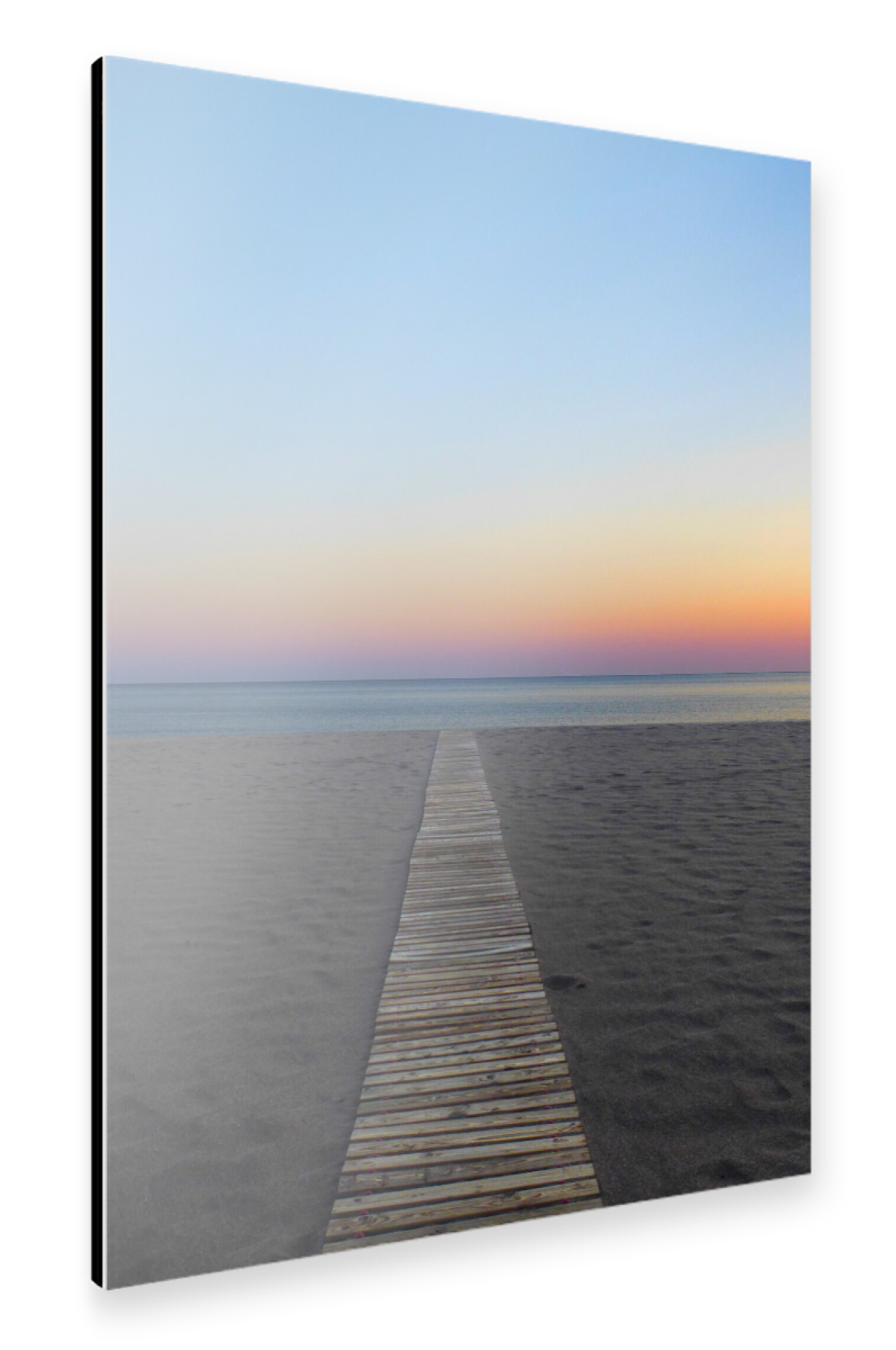 Alu-Dibond "Mediterranian Beach at Sunset" 75x50 cm artboxONE
