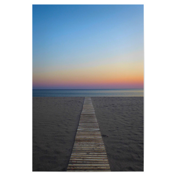 Poster 30x20 cm "Mediterranian Beach at Sunset" artboxONE - Reise / Strand und Meer,Reise / Länder