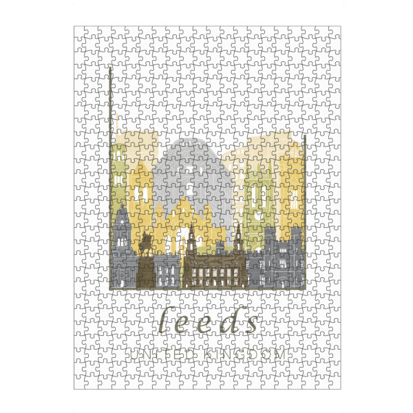 Puzzle Ravensburger "Leeds skyline desert" artboxONE - Städte,Reise,Architektur,Kartografie