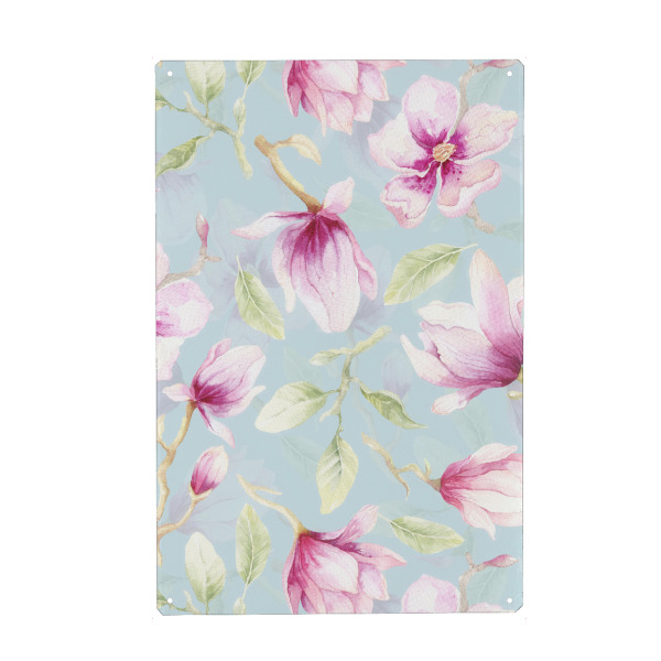 Metall Poster "Blush Magnolias" artboxONE - Natur,Floral