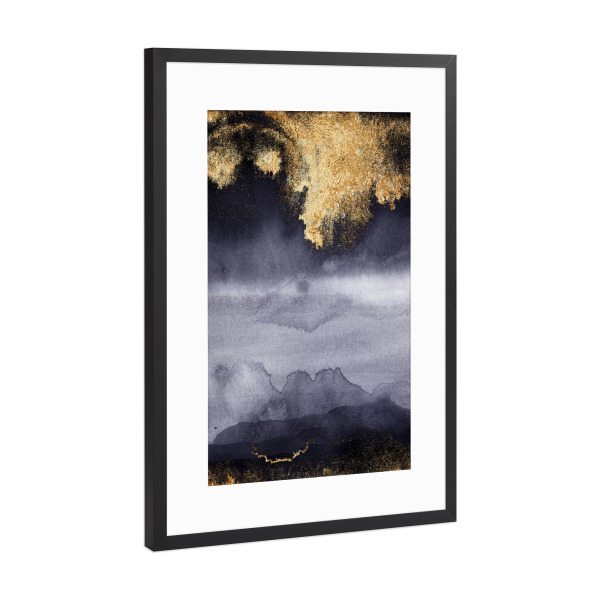 Poster mit Rahmen Schwarz (Metallic) "Abstract Night Sky" artboxONE - Abstrakt,Marmor