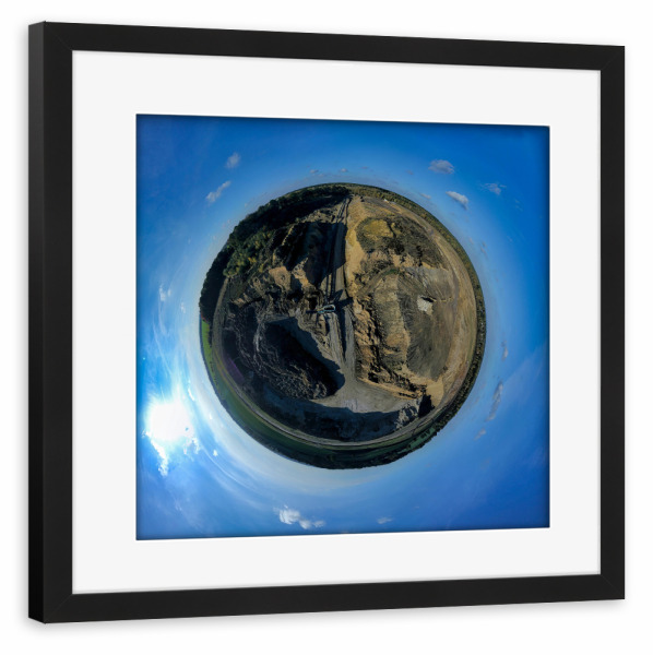 Poster mit Rahmen schwarz "Kiesgrube Reinbek-Ohe" artboxONE - Städte,Natur,Reise,Reise / Länder