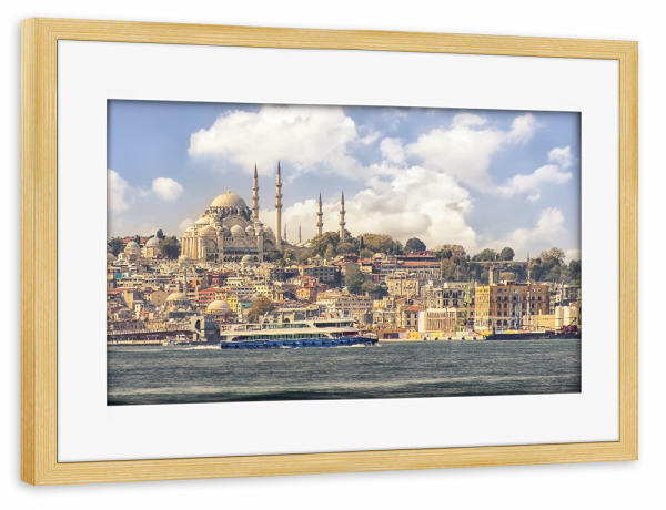 Poster mit Rahmen kiefer "Bosphorus" artboxONE - Städte,Reise,Architektur,Reise / Länder,Städte / Istanbul