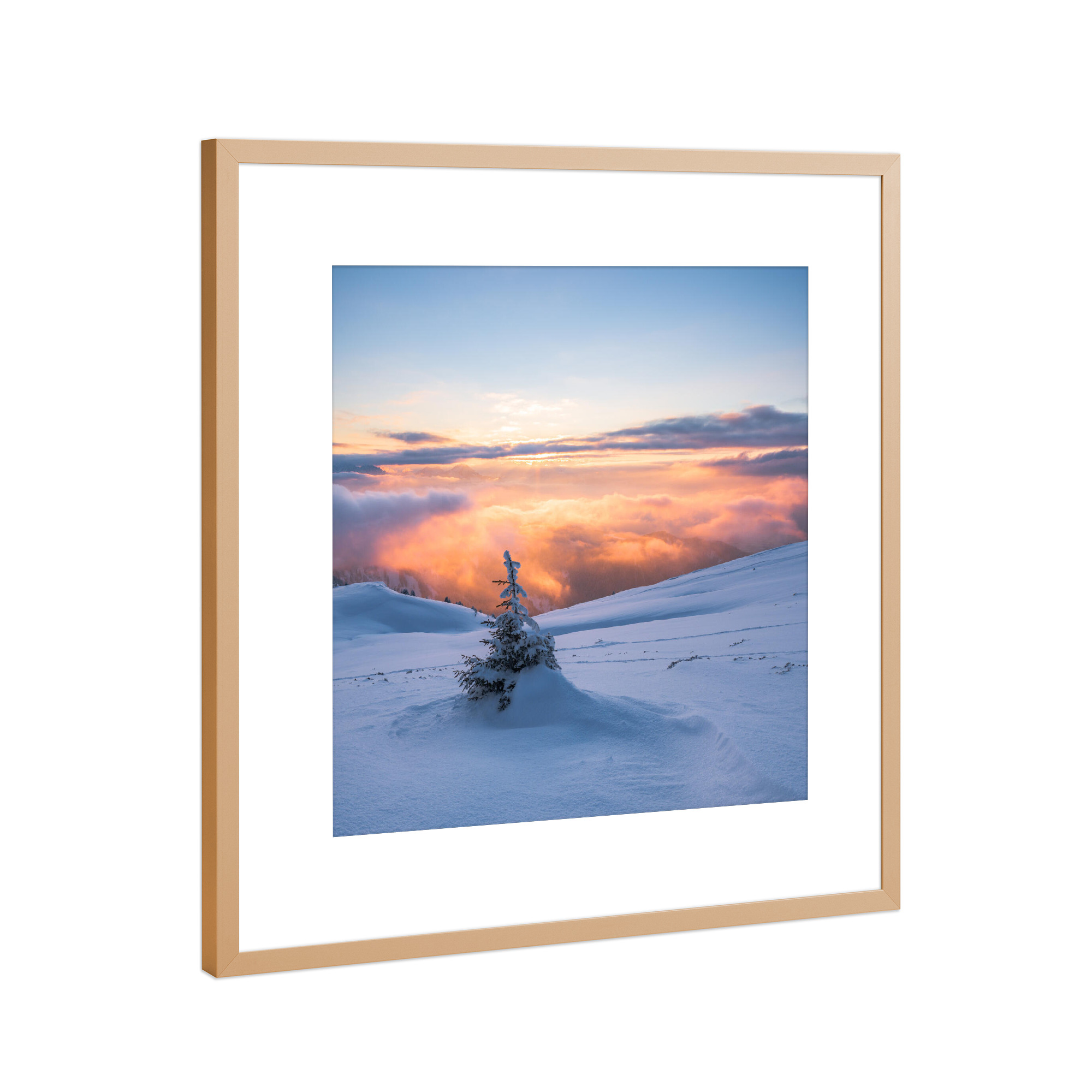 Poster mit Rahmen Kupfer "Brennende Wolken" artboxONE - Natur,Reise,Reise / Länder
