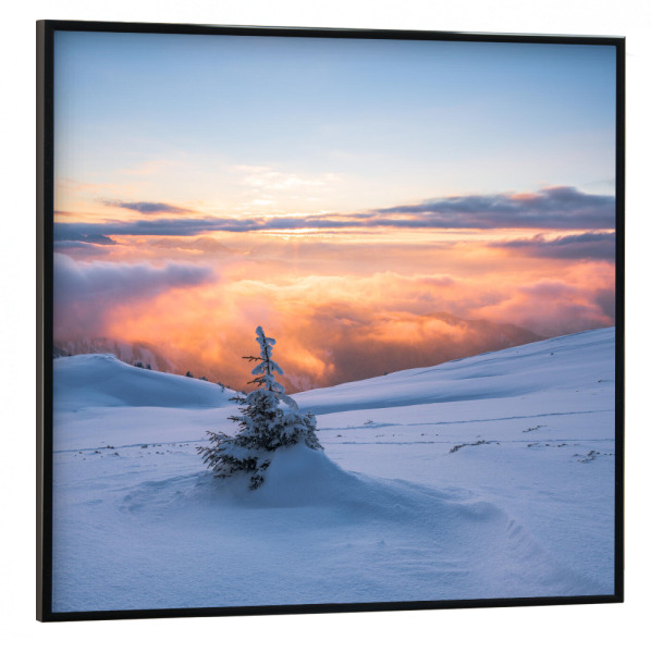 Poster mit schwarzem Rahmen 30x30 cm "Brennende Wolken" artboxONE - Natur,Reise,Reise / Länder