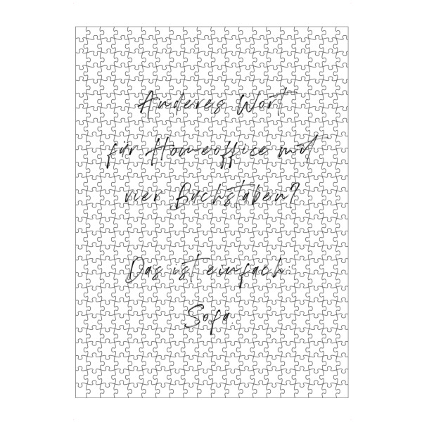 artboxONE Puzzle "Homeoffice gleich Sofa" artboxONE - Typografie,Menschen,Lustig