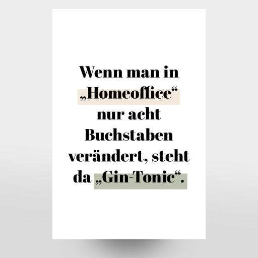 Home Office - Gin Tonic