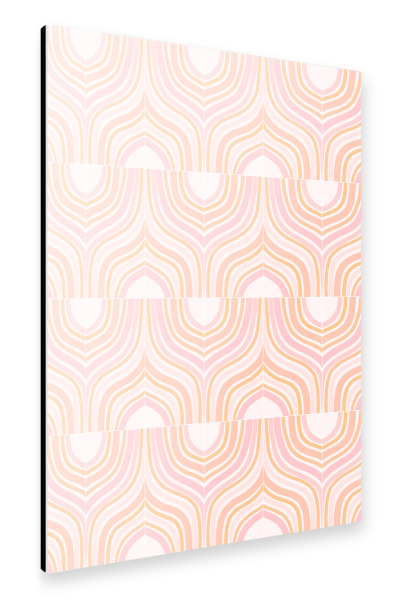 Alu-Dibond "Peachy Marbeling Tiles" 30x20 cm artboxONE