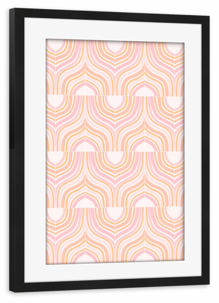 Poster mit Rahmen schwarz "Peachy Marbeling Tiles" artboxONE - Abstrakt,Marmor - Tiles,Marbeling,Marbled,Abstract,Abstrakt,Marmor