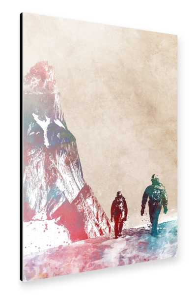 Alu-Dibond "Mountain hike" 30x20 cm artboxONE