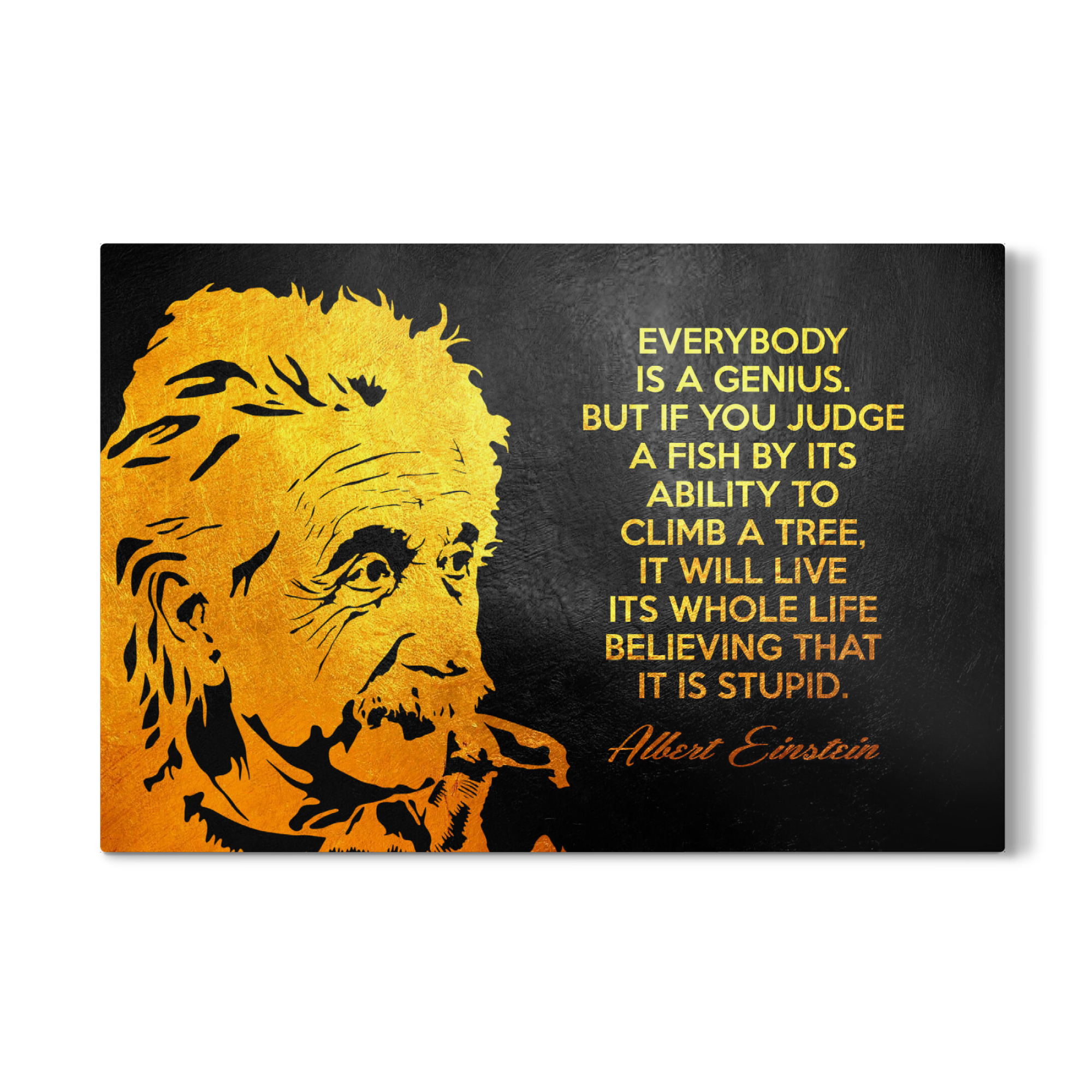 Galerie-Print "Albert Einstein Genius Quote" 75x50 cm artboxONE