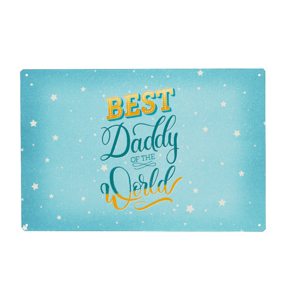 Holzbild "Best daddy" artboxONE - Typografie,Liebe,Für Papa