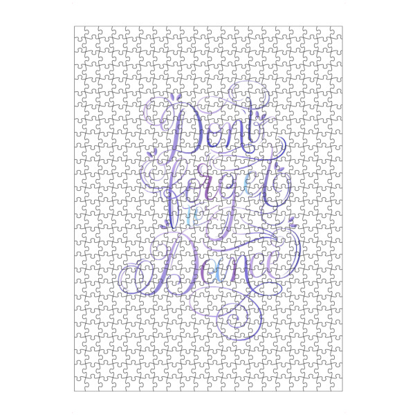 artboxONE Puzzle "Don't forget to dance in Lila" artboxONE - Typografie,Musik,Sport / Motivation,Lustig