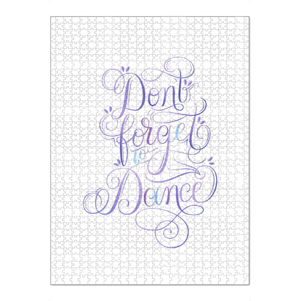 Puzzle Ravensburger "Don't forget to dance in Lila" artboxONE - Typografie,Musik,Sport / Motivation,Lustig