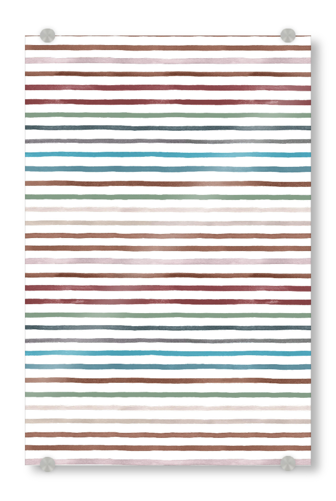 Acrylglasbild "Marker Stripes Blue Red" artboxONE - Für Kinder,Abstrakt,Geometrie