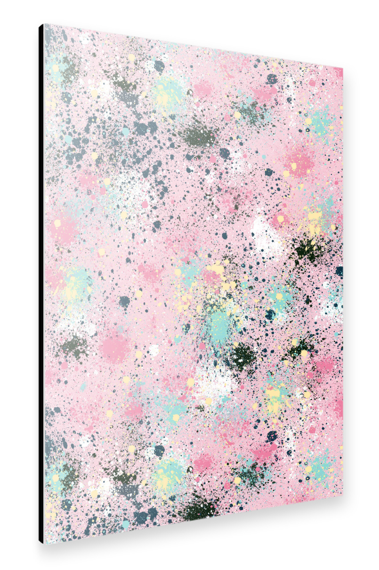 Alu-Dibond "Ink Dust Splatter Sweet Pink" 75x50 cm artboxONE