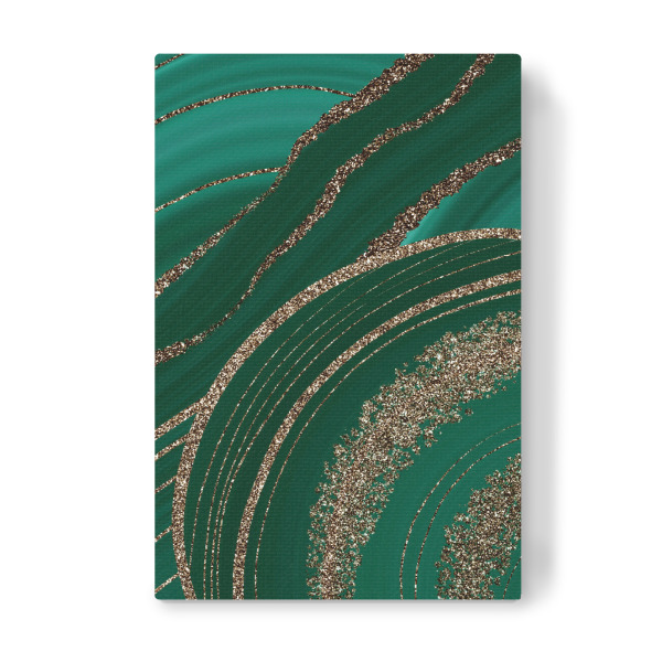 Leinwandbild "Green Glamour Malachite" artboxONE - Abstrakt,Marmor - Marble,Agate,Green,Marbled,Gold,Gem,Gemstone,Marmor,Abstract,Abstrakt