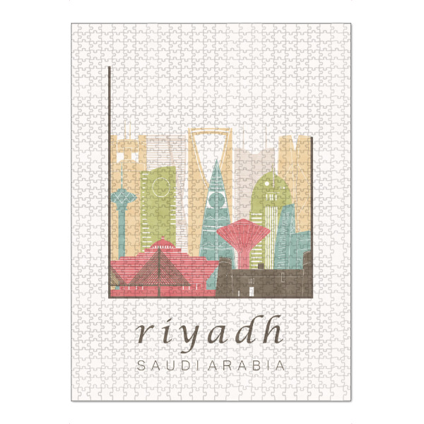 Puzzle Ravensburger "Riyadh skyline pastel" artboxONE - Städte,Reise,Architektur,Kartografie