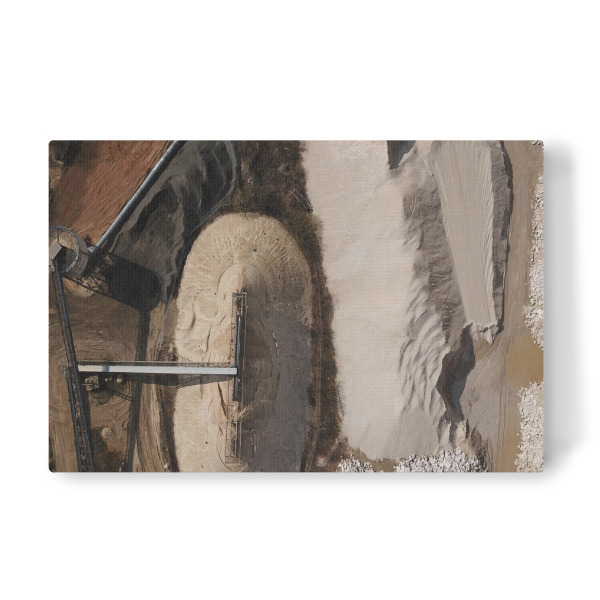 Leinwandbild "Buntsand" artboxONE - Natur,Reise,Abstrakt - Kies,Sand,Anlage,Kieswerk,Bunt,Buntsand