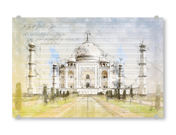 Acrylglasbild "Taj Mahal, Agra" artboxONE - Reise,Architektur,Reise / Asien