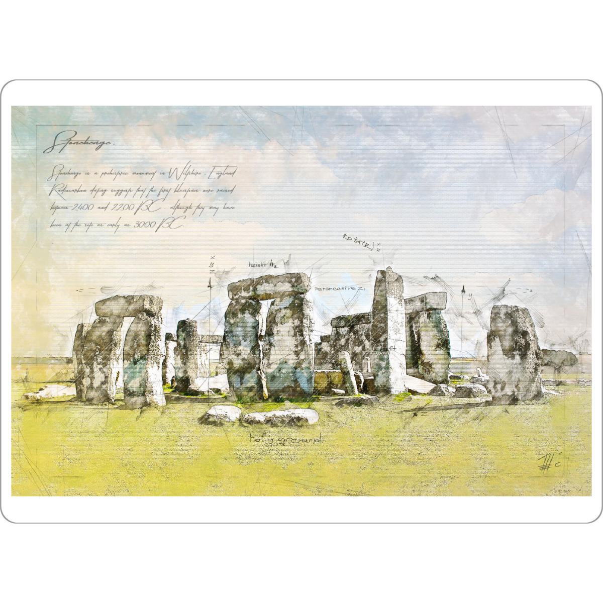 Tischset "Stonehenge, England" artboxONE - Reise,Architektur