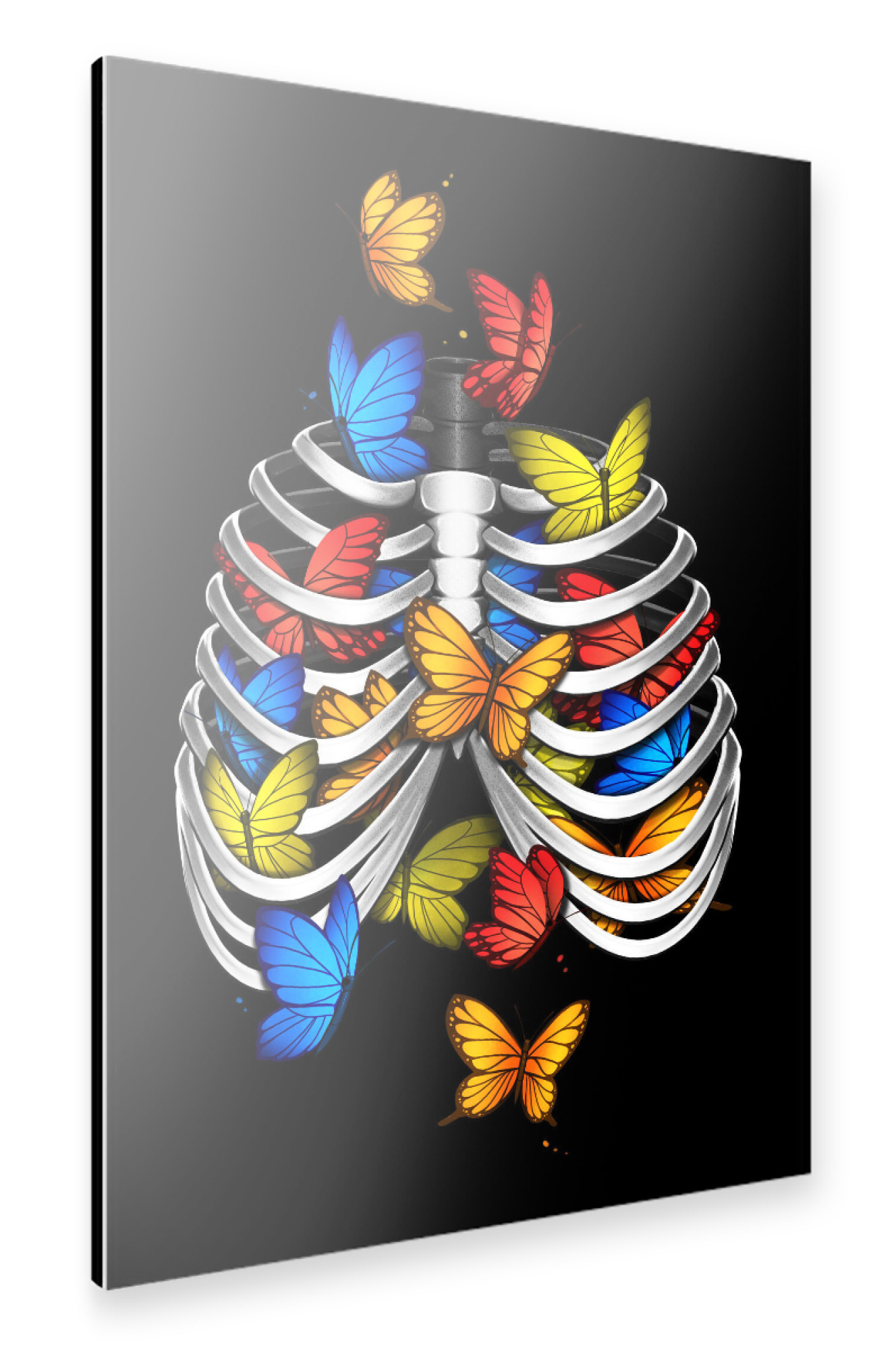 Alu-Dibond "Butterflies in my stomach" 30x20 cm artboxONE