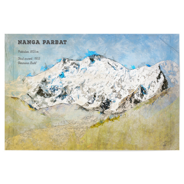 Poster "Nanga Parbat Mountain" artboxONE - Natur,Reise,Reise / Asien