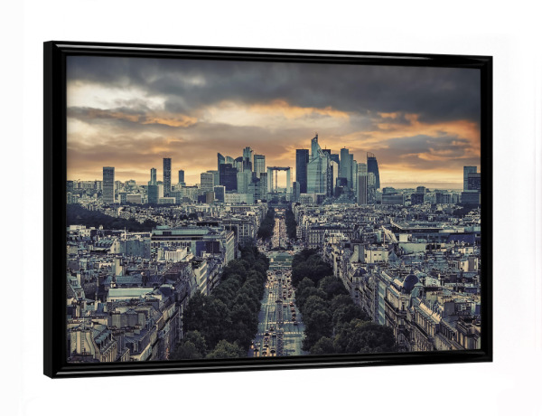 Poster mit schwarzem Rahmen "Avenue de la Grande Armée" artboxONE - Städte,Reise,Architektur,Städte / Paris,Reise / Länder