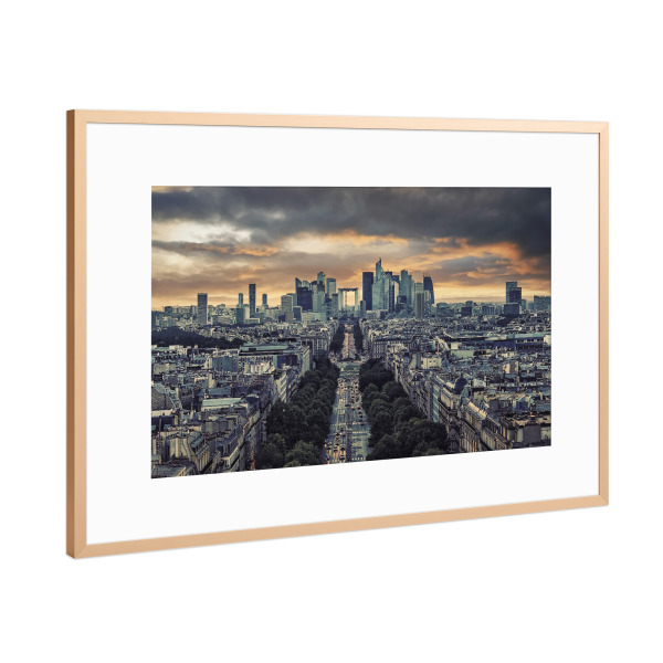 Poster mit Rahmen Kupfer "Avenue de la Grande Armée" artboxONE - Städte,Reise,Architektur,Städte / Paris,Reise / Länder
