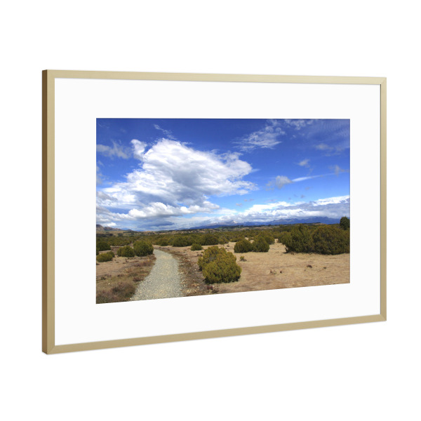 Poster mit Rahmen Gold "Im rauen Neuseeland" artboxONE - Natur,Reise,Reise / Länder