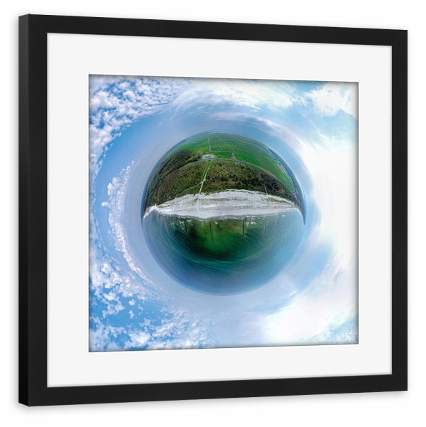 Poster mit Rahmen schwarz "Weststrand auf dem Darß" artboxONE - Natur,Reise,Reise / Strand und Meer,Reise / Länder