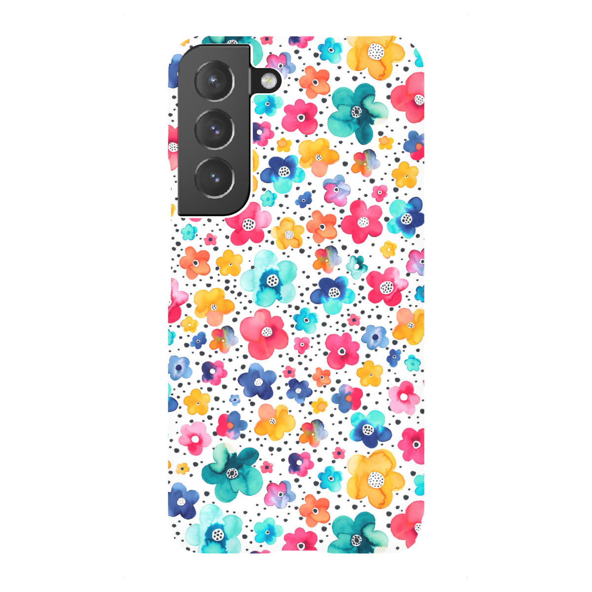 "Naive Dots Flowers Multi"für Samsung Galaxy - Premium-Case Handyhülle artboxONE