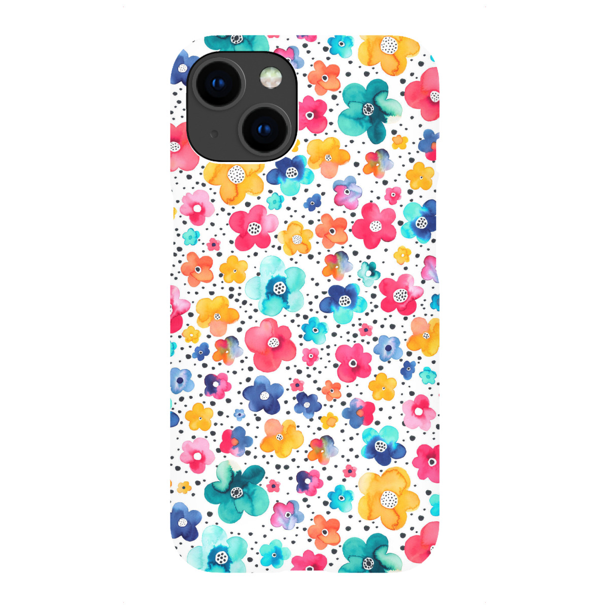 iPhone "Naive Dots Flowers Multi" Premium-Case Handyhülle artboxONE