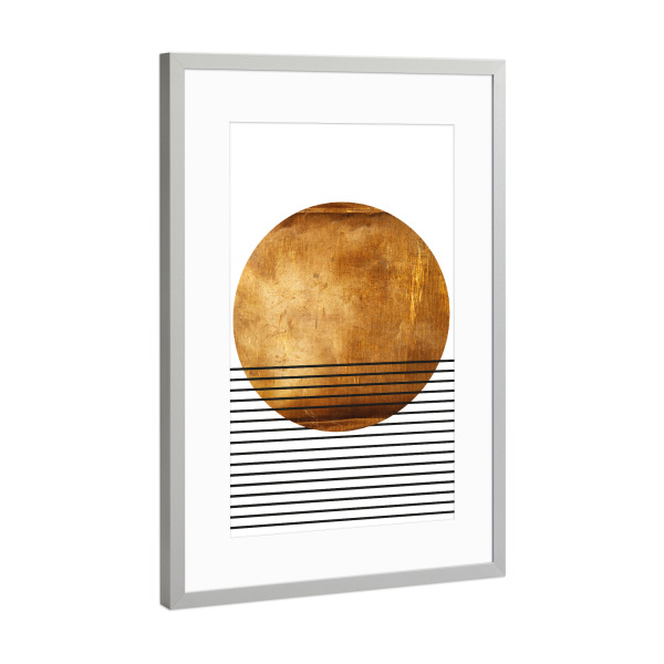 Poster mit Rahmen Silber "Mid Century study no.twentyfour" artboxONE - Abstrakt,Geometrie