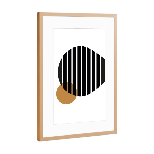 Poster mit Rahmen Kupfer "Mid Century study no.fifteen" artboxONE - Abstrakt,Geometrie