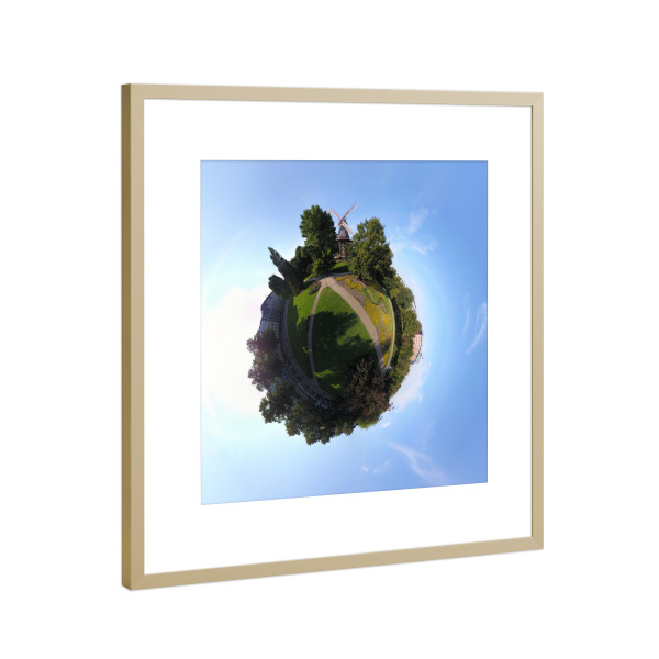 Poster mit Rahmen Gold "Bremen - Park Kaffeemühle" artboxONE - Städte,Natur,Reise,Architektur,Reise / Länder