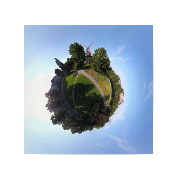 Poster 20x20 cm "Bremen - Park Kaffeemühle" artboxONE - Städte,Natur,Reise,Architektur,Reise / Länder