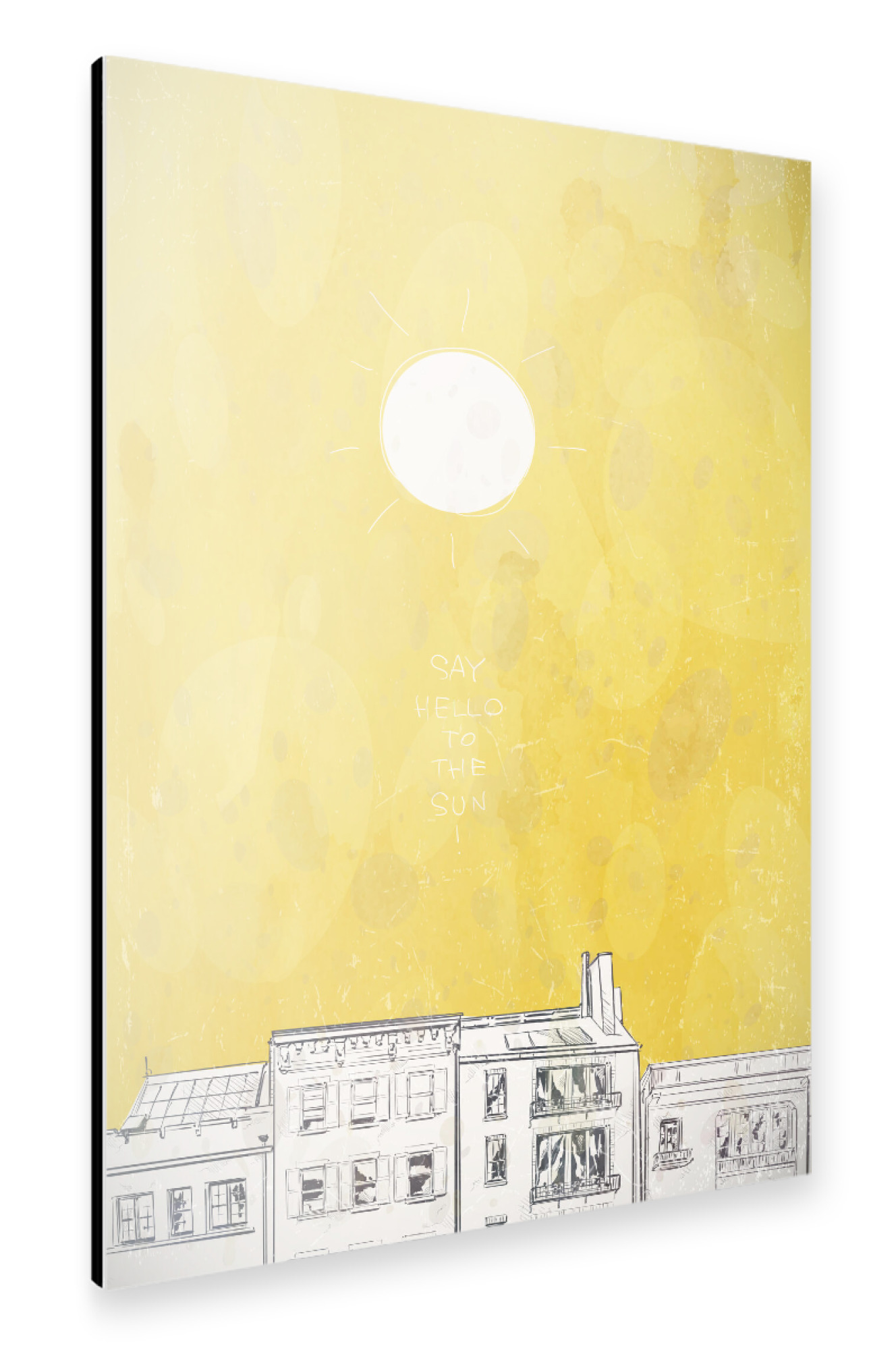 Alu-Dibond "HELLO SUN" 30x20 cm artboxONE