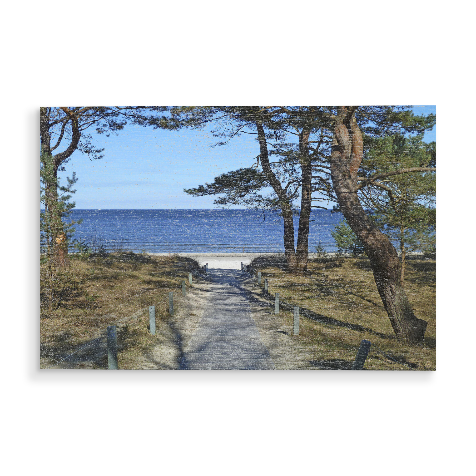 Holzbild "Urlaubsidylle am Ostseestrand" artboxONE - Natur,Reise,Reise / Strand und Meer