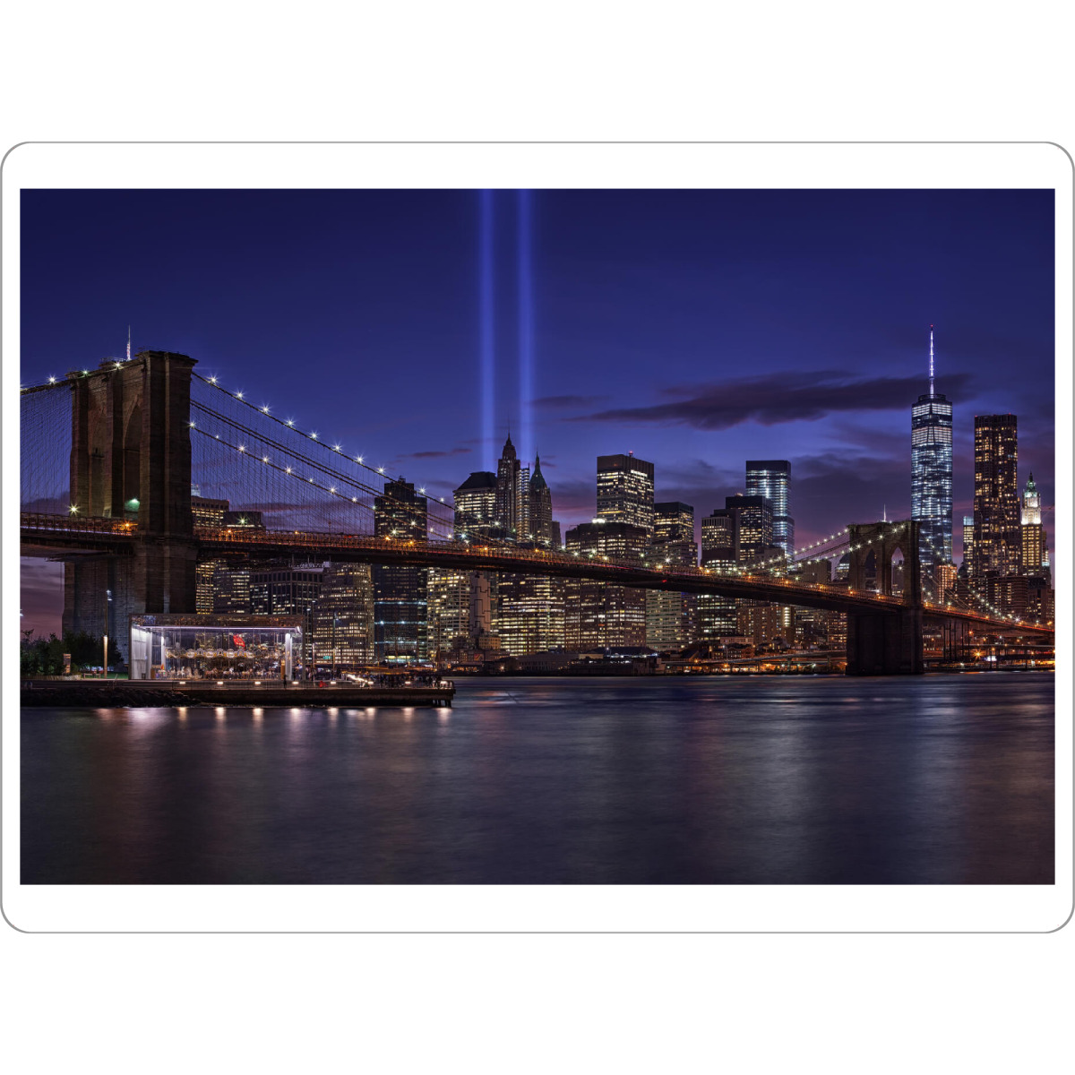 Tischset "Manhattan at night" artboxONE - Städte / New York,Reise,Architektur,Reise / Länder