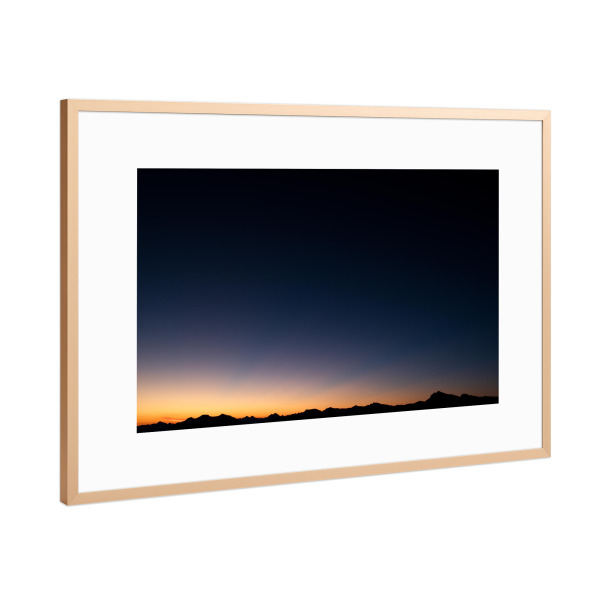 Poster mit Rahmen Kupfer "Blaue Stunde vor dem Sonnenaufgang" artboxONE - Natur