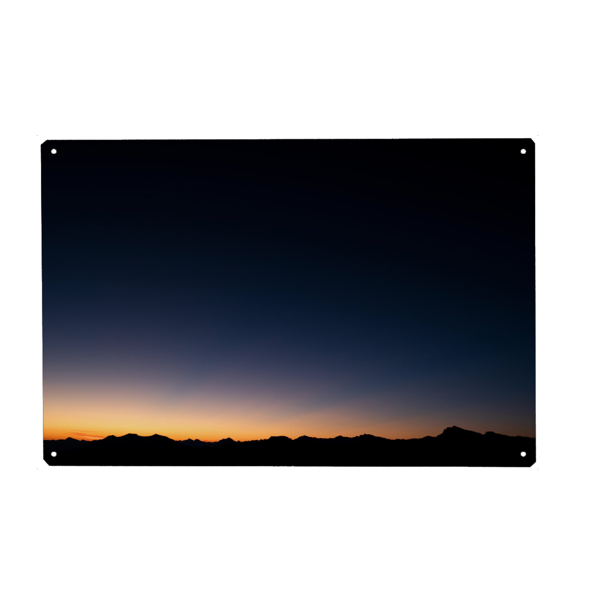 Metall Poster "Blaue Stunde vor dem Sonnenaufgang" artboxONE - Natur