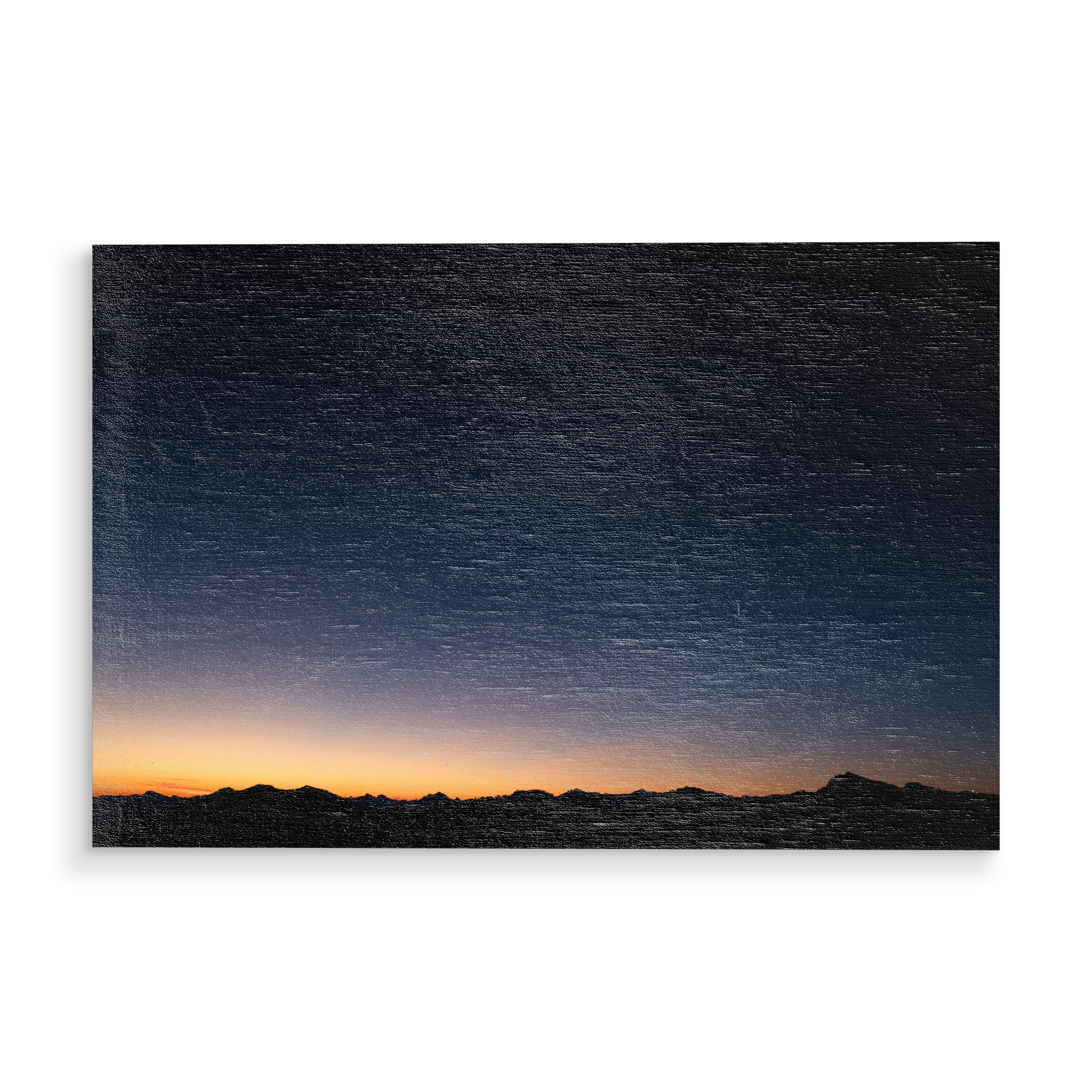 Holzbild "Blaue Stunde vor dem Sonnenaufgang" artboxONE - Natur